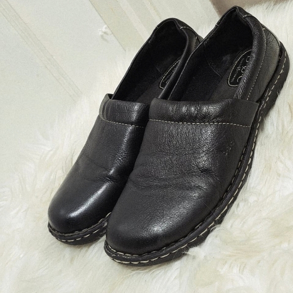 Born Concepts Black Leather Slip On Loafers Size 9M - Picture 1 of 7